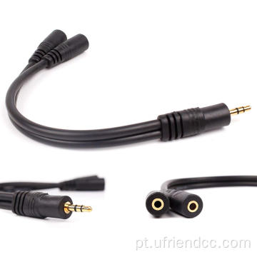 Adaptador de fones de ouvido com tesco banhados a ouro da USB Splitter com o adaptador com